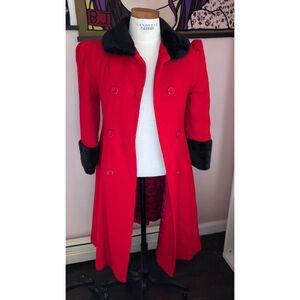 Vintage Jake's kids red wool coat